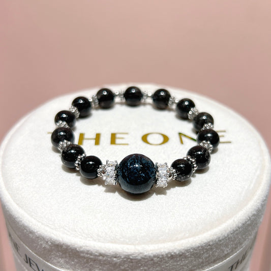 精品* 黑密髮晶 x 藍彼得石