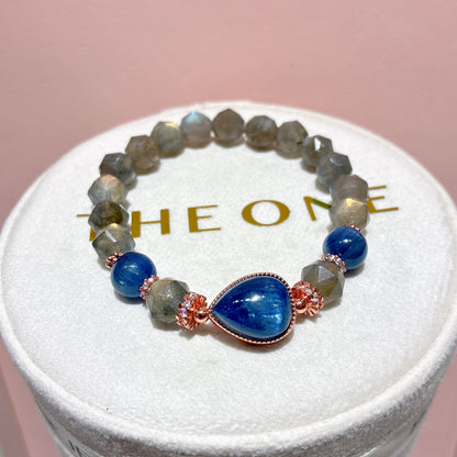 精品*拉長石 x 藍晶石