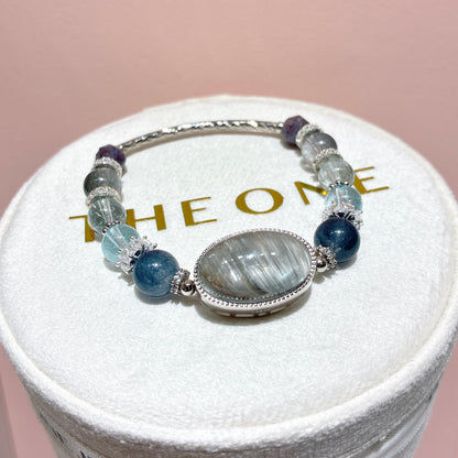 精品*藍鋼絲兔毛 x 灰藍兔毛