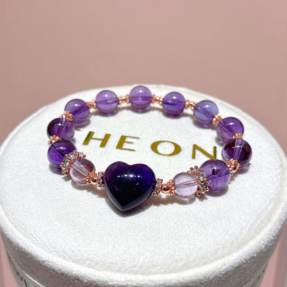 精品*紫水晶 x 紫晶愛心