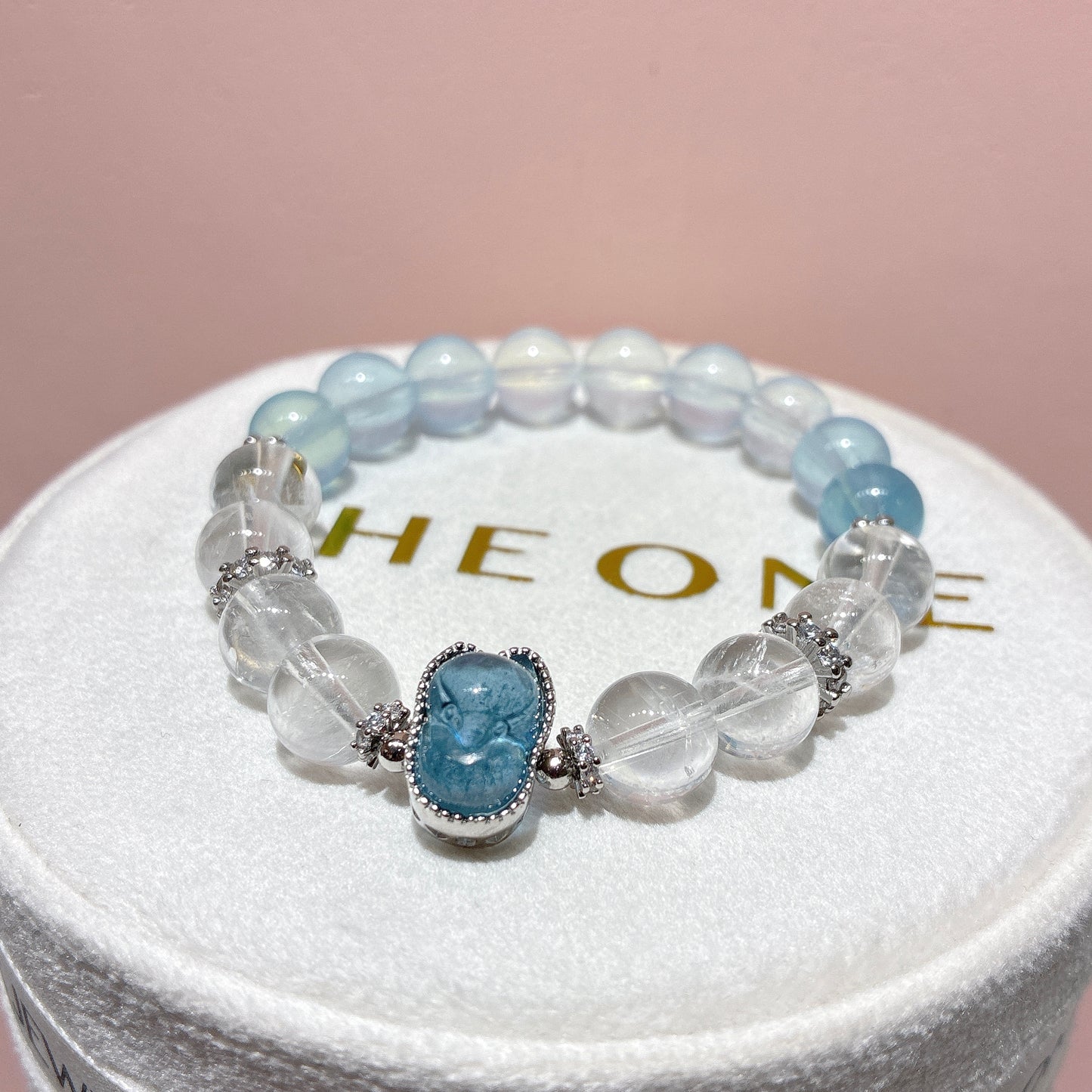 精品*冰種摩根石 x 海藍寶狐仙