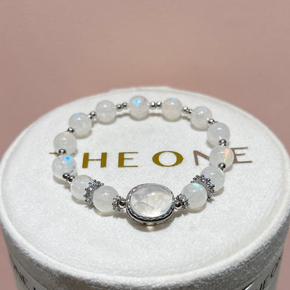 精品*馬島月亮石 x 藍針石