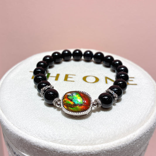 精品*黑碧璽 x 斑彩石