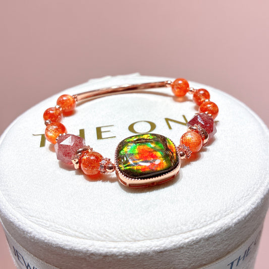 精品*金草莓太陽石 x 斑彩石
