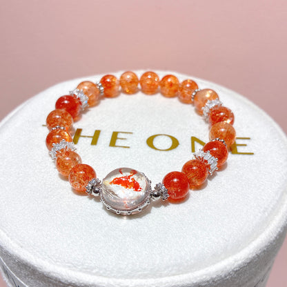 頂級*金草莓太陽石 x 錦鯉膠花