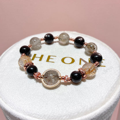 精品*金運石 x 雪霜幽靈髮晶