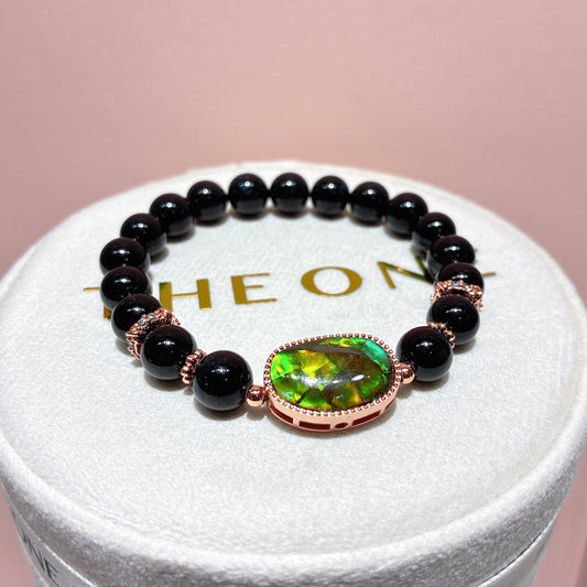 精品*黑碧璽 x 斑彩石