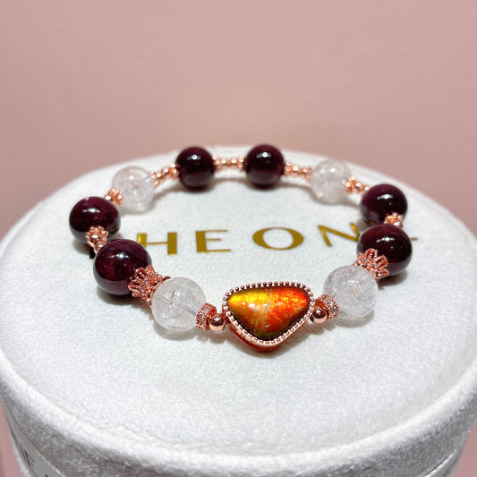 精品*星光石榴石 x 斑彩石