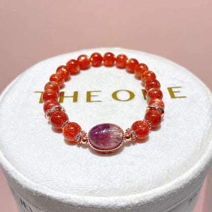 精品*金草莓太陽石 x 紫超級七