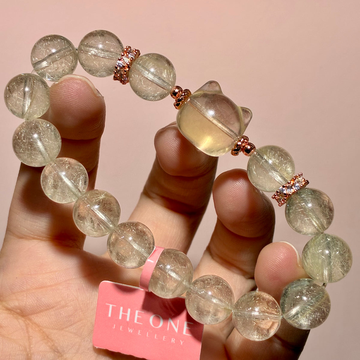 精品*金銀髮晶 x 黃螢石