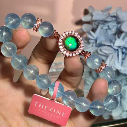 精品*海藍寶 x 斑彩石