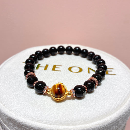 精品*黑密髮晶 x 黃虎眼