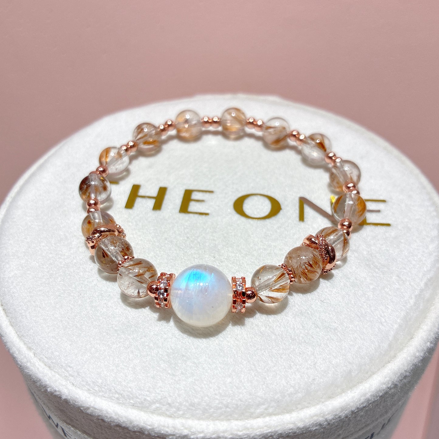 精品*羽毛鈦晶 x 月亮石