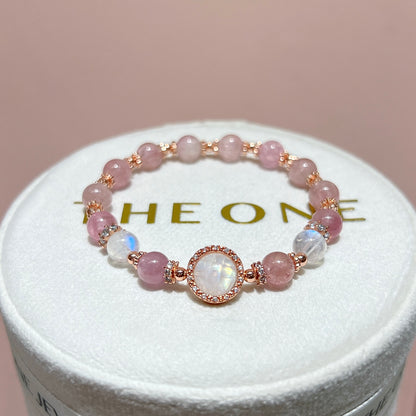 精品*粉碧璽 x 月亮石