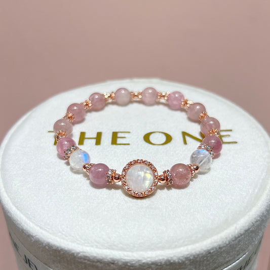 精品*粉碧璽 x 月亮石