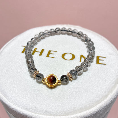 精品*黑順髮晶 x 黃虎眼