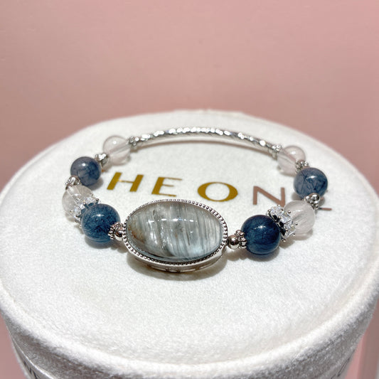 精品*藍鋼絲兔毛 x 灰藍兔毛