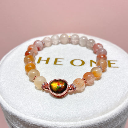 精品*彩兔毛 x 斑彩石