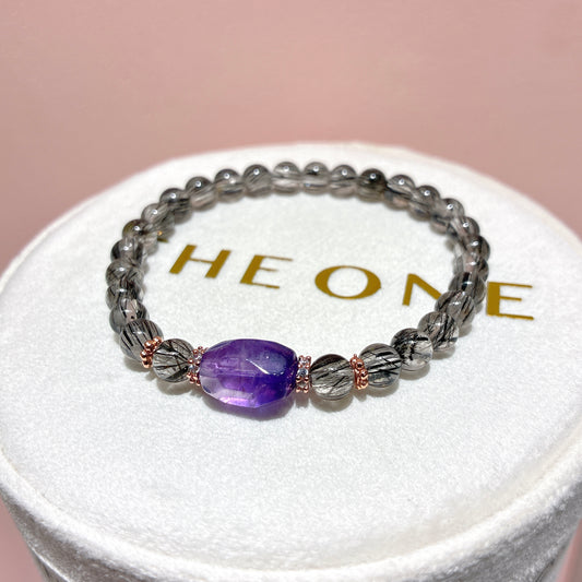 精品*黑順髮晶 x 紫超七