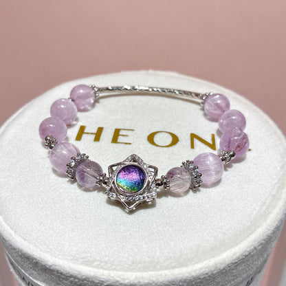 精品*冰種紫鋰輝 x 瑞典天鐵