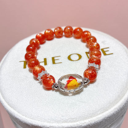 頂級*金草莓太陽石 x 錦鯉膠花