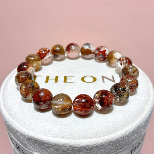 頂級*紅泥骸骨閃靈鑽 12mm