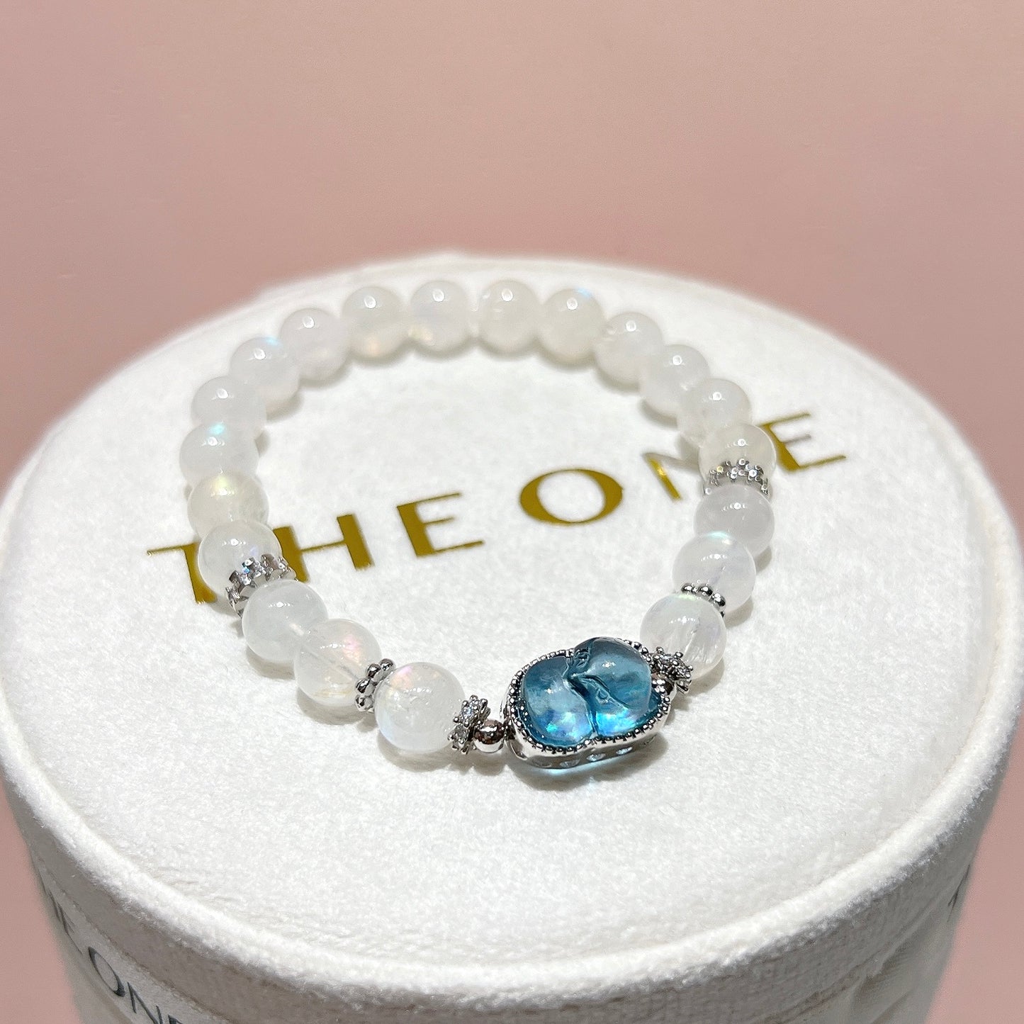 精品*馬島月亮石 x 海藍寶狐仙