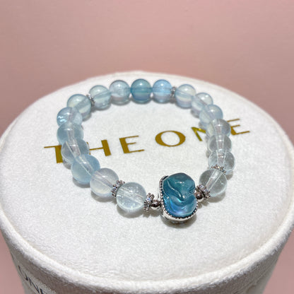 精品*冰種摩根石 x 海藍寶狐仙