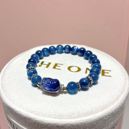 頂級*藍晶石 x 坦桑石貔貅