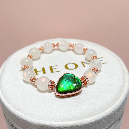 精品*馬島月亮石 x 斑彩石