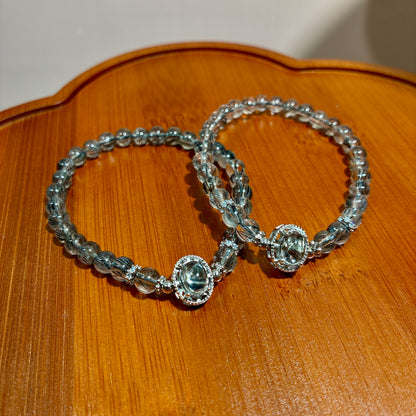 精品*黑順髮晶 x 黑銀鈦晶