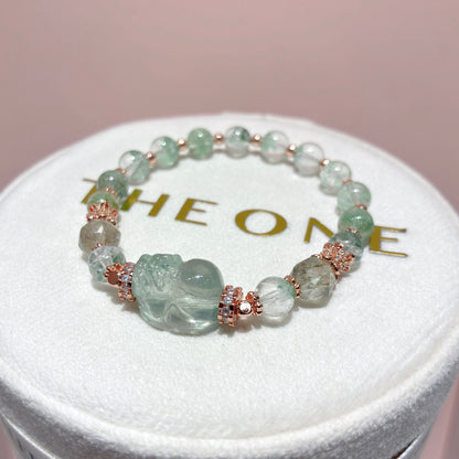 精品*翠幽靈 x 綠螢石貔貅