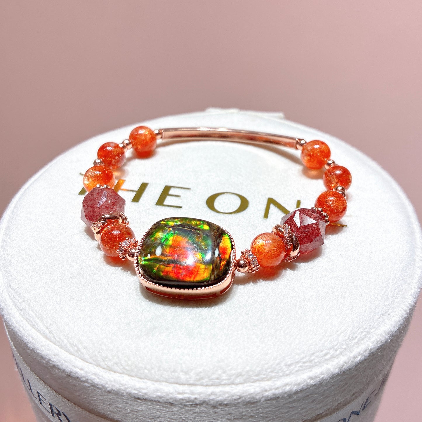 精品*金草莓太陽石 x 斑彩石