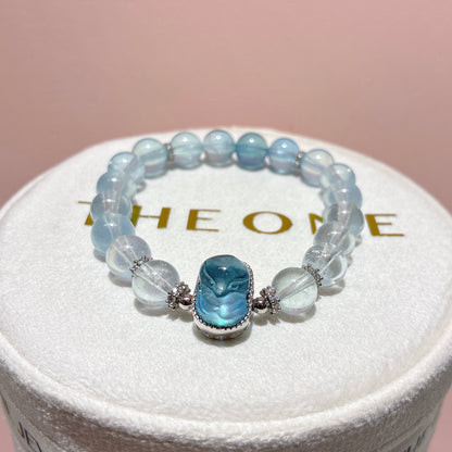 精品*冰種摩根石 x 海藍寶狐仙