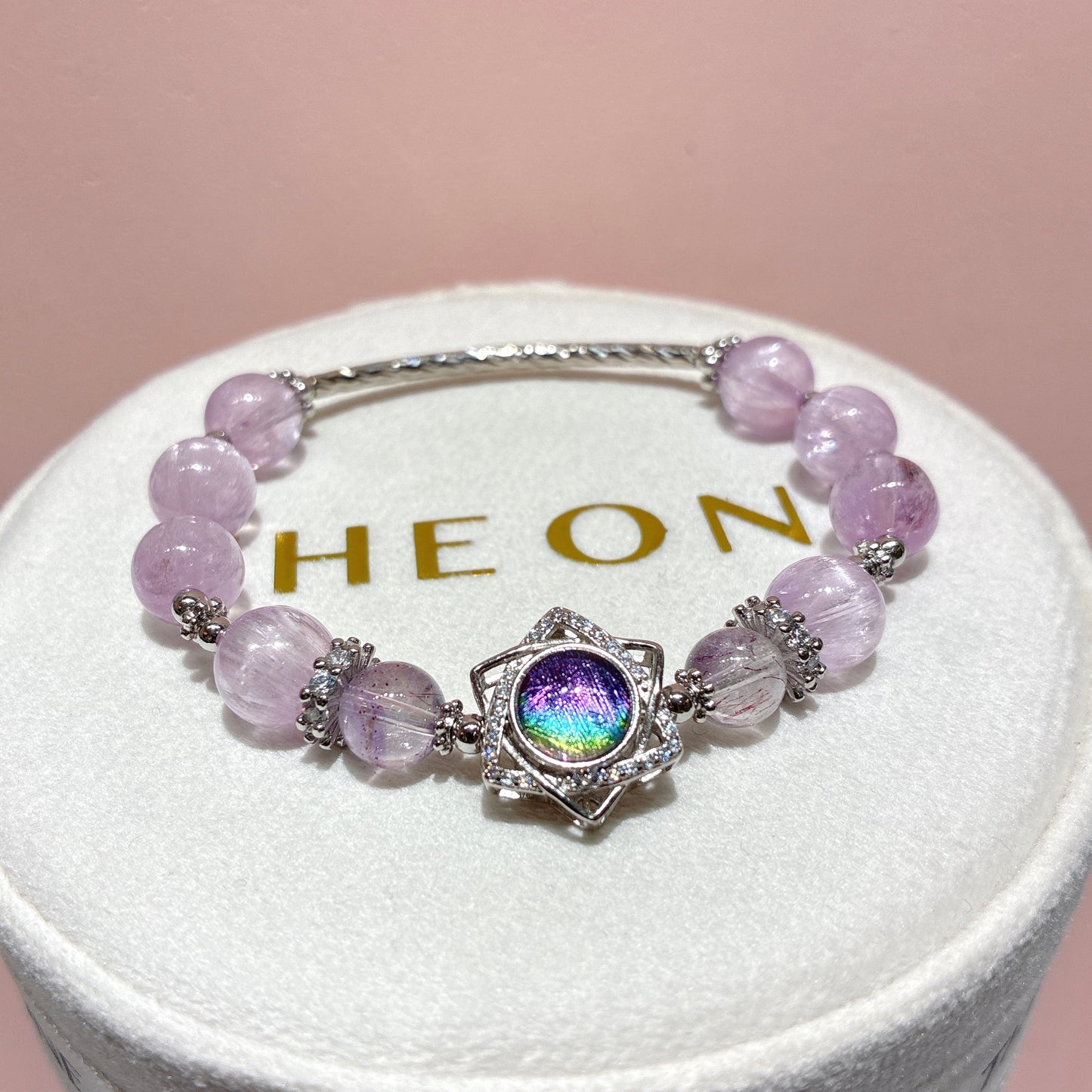 精品*冰種紫鋰輝 x 瑞典天鐵