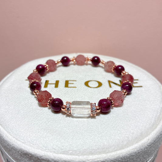 精品*紅碧璽 x 藍針石