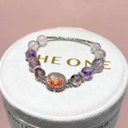 精品*紫超級七 x 錦鯉膠花