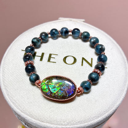 精品*魔鬼海藍寶 x 斑彩石