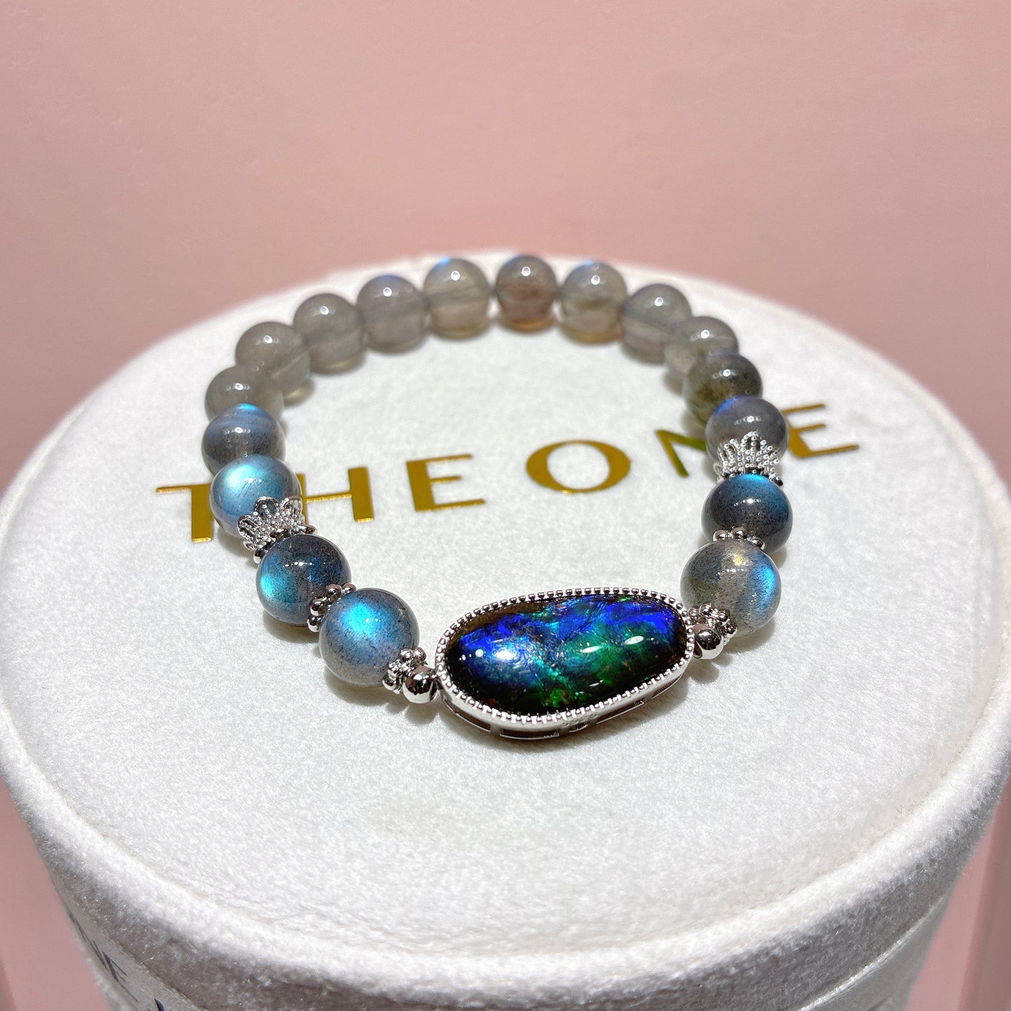 精品*拉長石 x 斑彩石