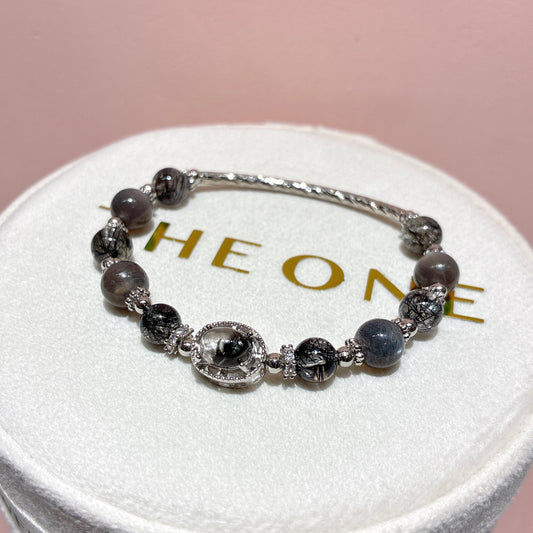 精品*黑髮晶 x 銀鈦晶