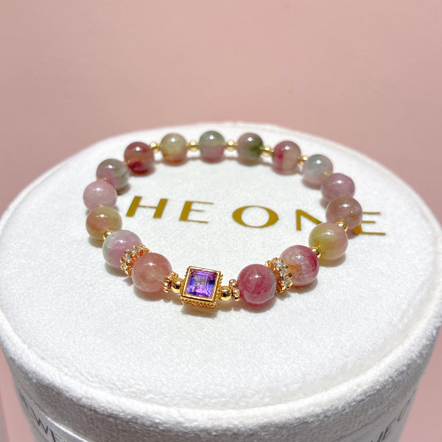 精品*西瓜碧璽 x 紫水晶