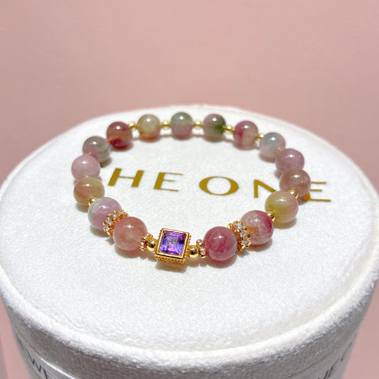 精品*西瓜碧璽 x 紫水晶