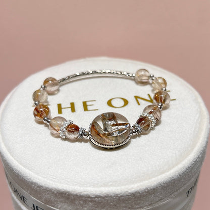 精品*金銅鈦晶 x 髮晶共生雲母