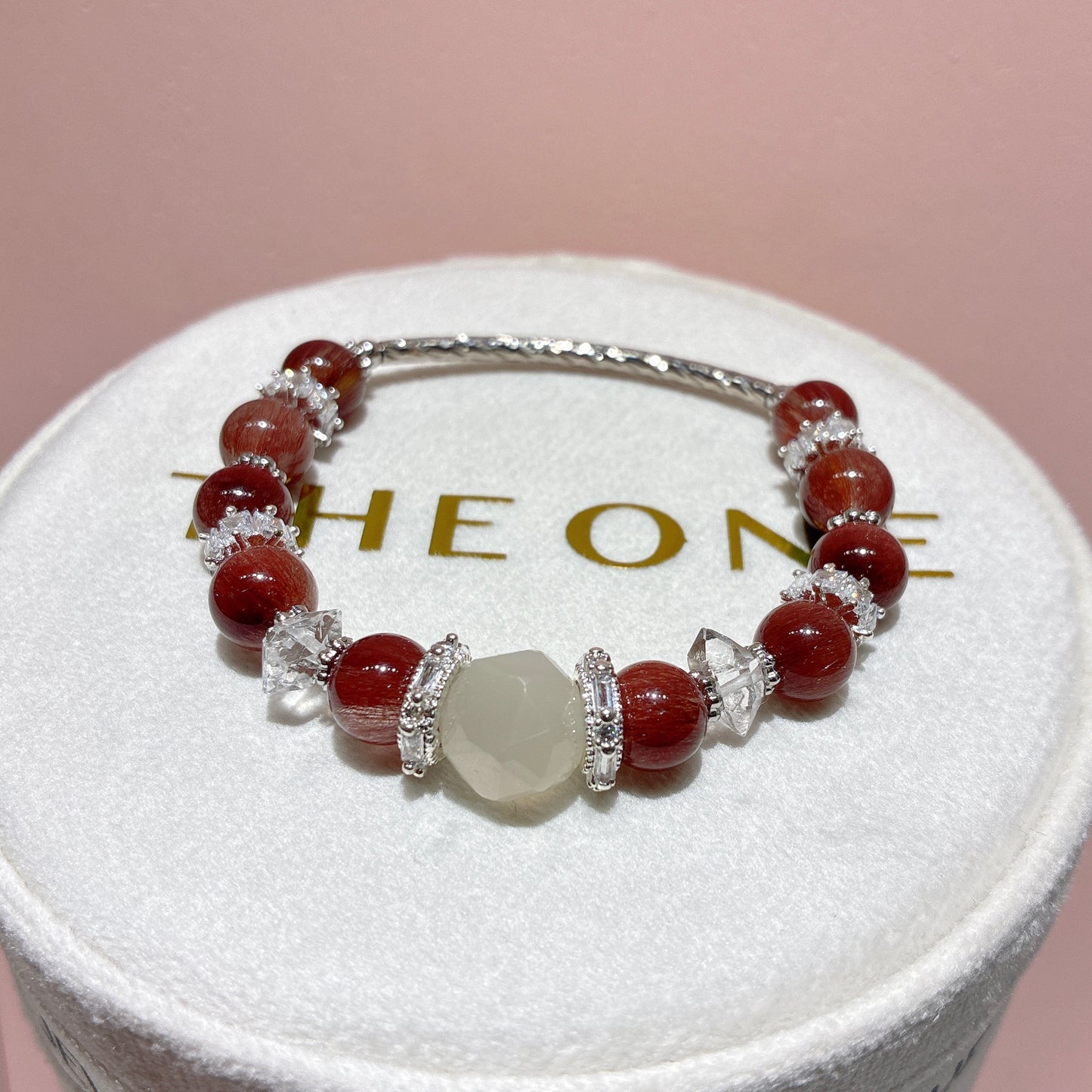 精品*巴西紅順髮晶 x 美國閃靈鑽