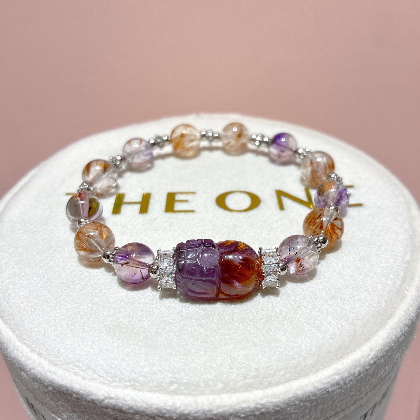 精品*紫鈦晶 x 金絲羽毛鈦