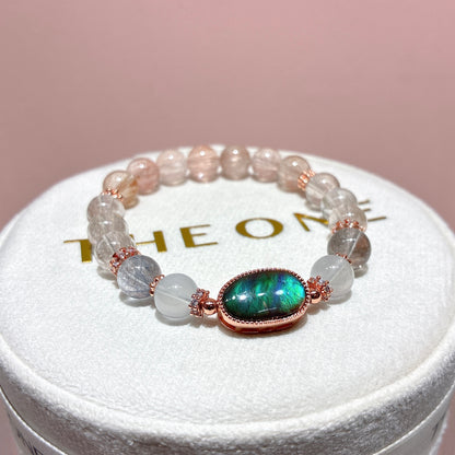 精品*鋼絲彩兔毛 x 斑彩石