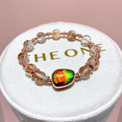 精品*羽毛鈦晶 x 斑彩石