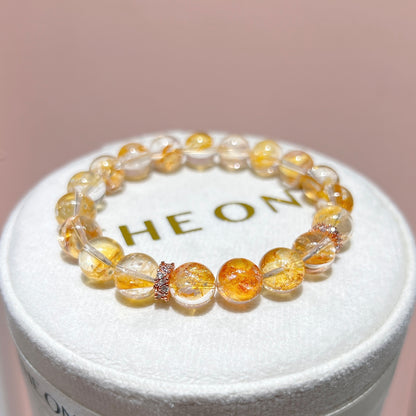 精品*金魚黃膠花 9.5mm