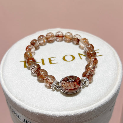 精品*金銅鈦晶 x 彩幽靈共生雲母