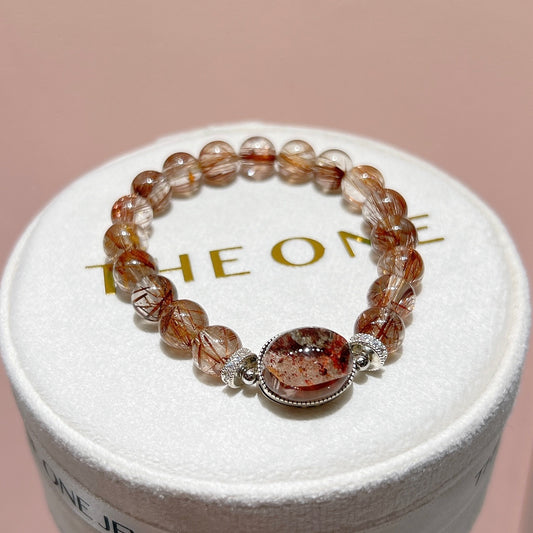 精品*金銅鈦晶 x 彩幽靈共生雲母